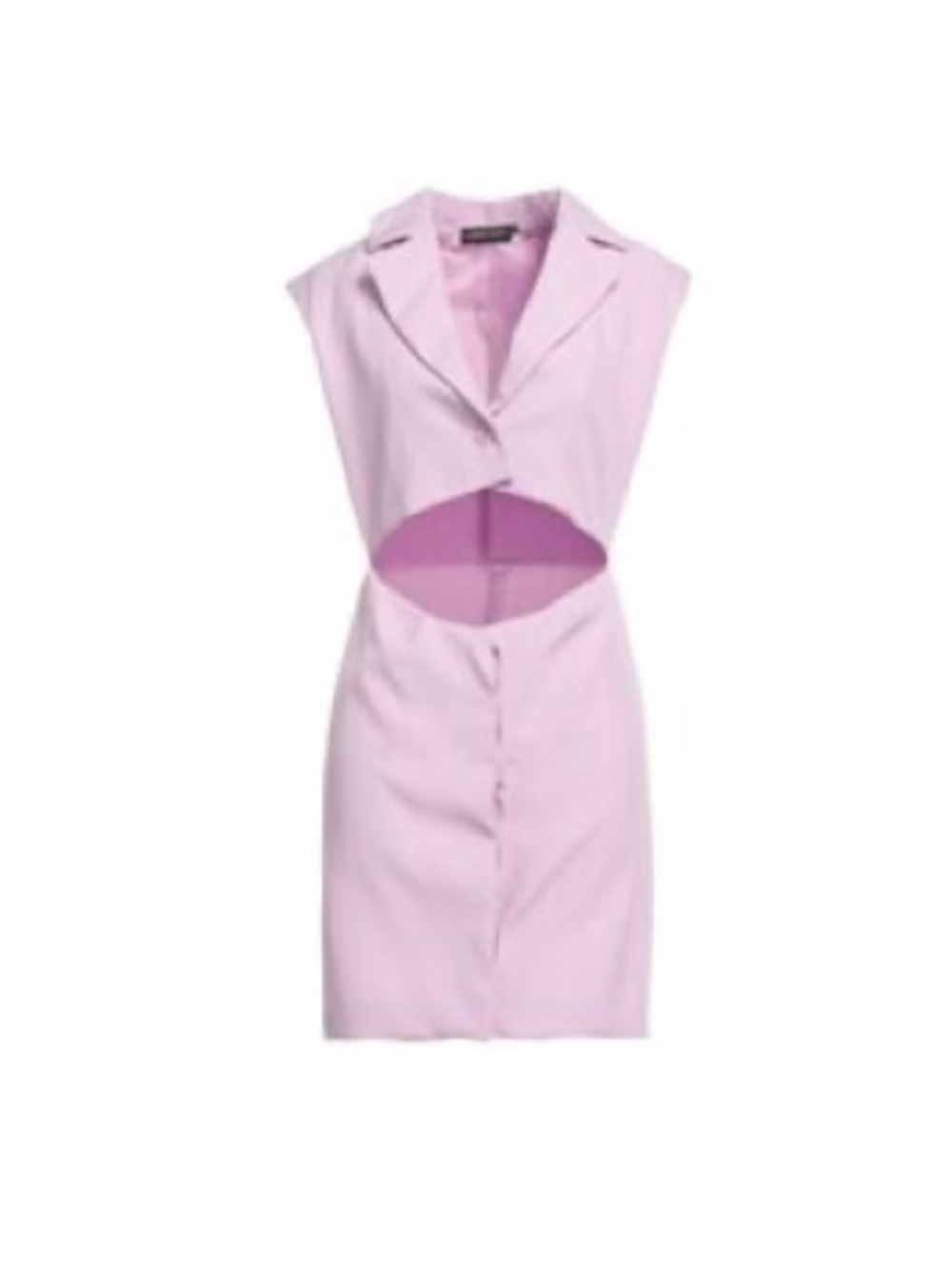 VANESSA SCOTT - “New” Sleeveless Lavender Cutout Mini Dress with Notch Collar